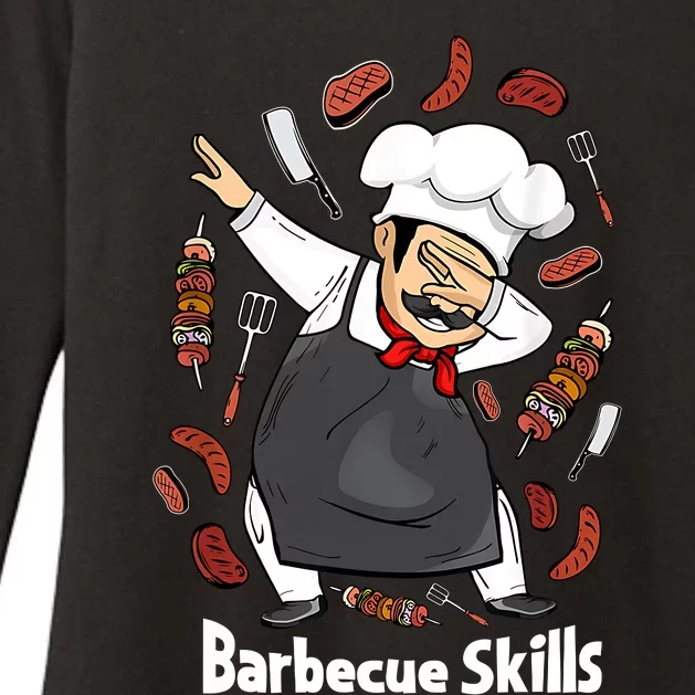 Barbecue Lover Dad Grilling BBQ Chef Father Barbecue Womens CVC Long Sleeve Shirt