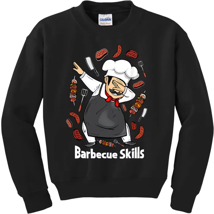 Barbecue Lover Dad Grilling BBQ Chef Father Barbecue Kids Sweatshirt