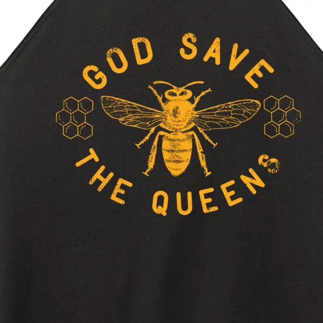 Bee Lovers Design God Save The Queen Funny Gift Women’s Perfect Tri Rocker Tank