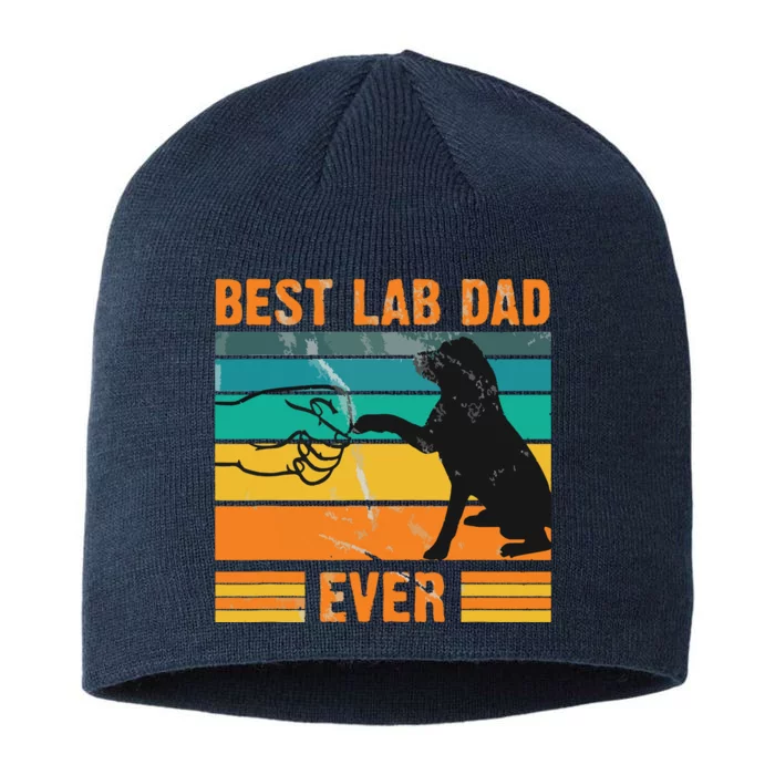 Best Lab Dad Ever Dog Lover Fathers Day Gift 8 1/2in Sustainable Knit Beanie