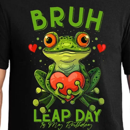 Bruh Leap Day is My Birthday February 29 Year 2024 Pajama Set