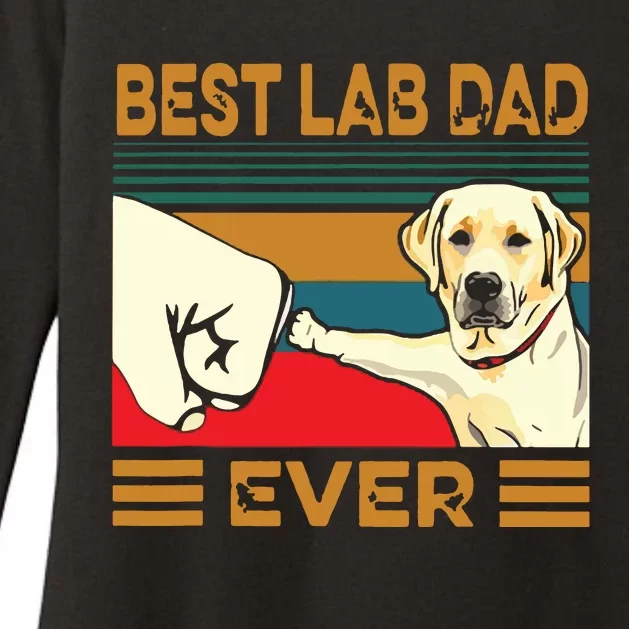 Best Lab Dad Ever Retro Vintage Womens CVC Long Sleeve Shirt