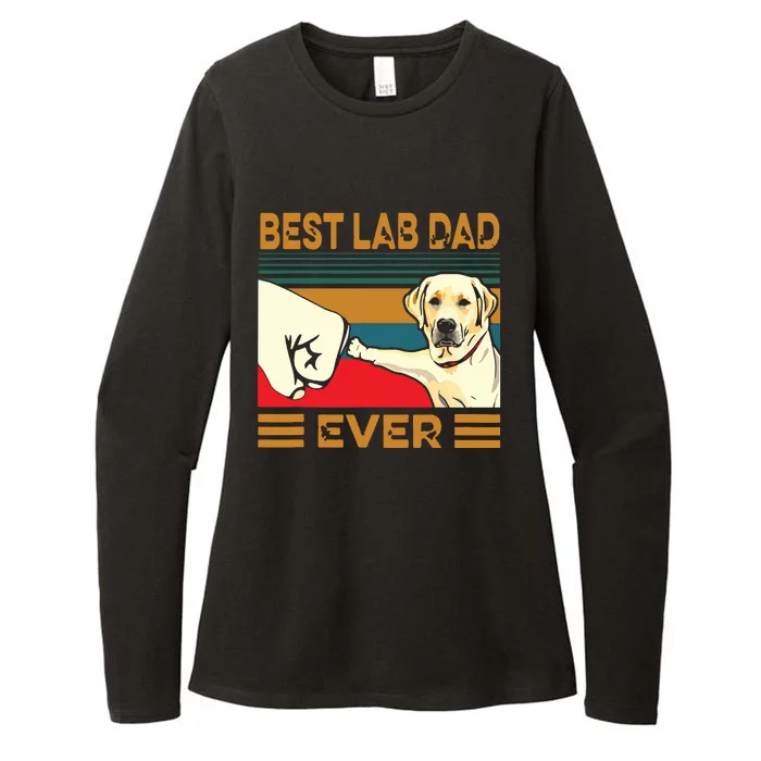 Best Lab Dad Ever Retro Vintage Womens CVC Long Sleeve Shirt