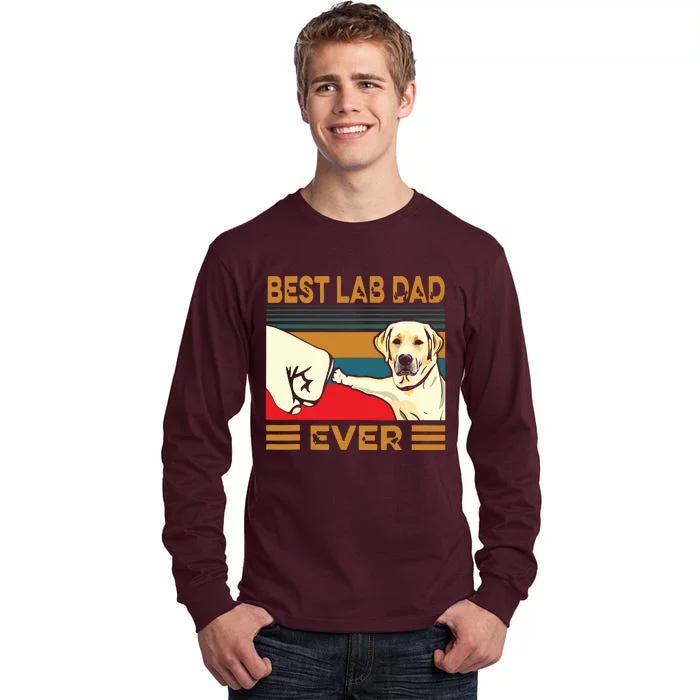 Best Lab Dad Ever Retro Vintage Tall Long Sleeve T-Shirt