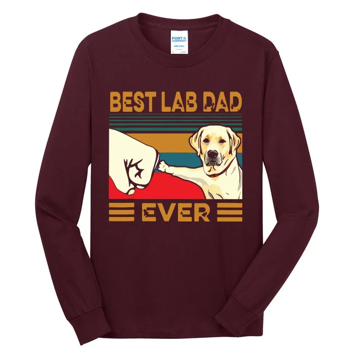 Best Lab Dad Ever Retro Vintage Tall Long Sleeve T-Shirt