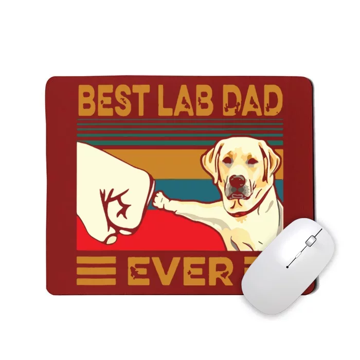 Best Lab Dad Ever Retro Vintage Mousepad