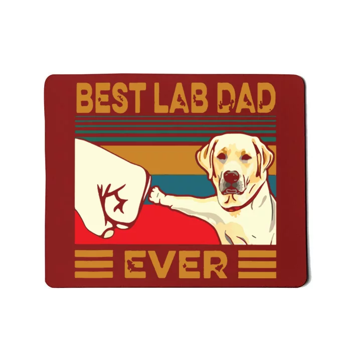 Best Lab Dad Ever Retro Vintage Mousepad