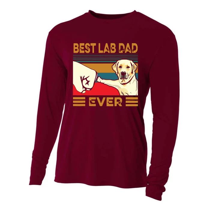 Best Lab Dad Ever Retro Vintage Cooling Performance Long Sleeve Crew