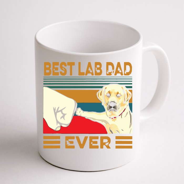 Best Lab Dad Ever Retro Vintage Front & Back Coffee Mug