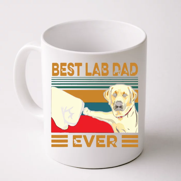 Best Lab Dad Ever Retro Vintage Front & Back Coffee Mug