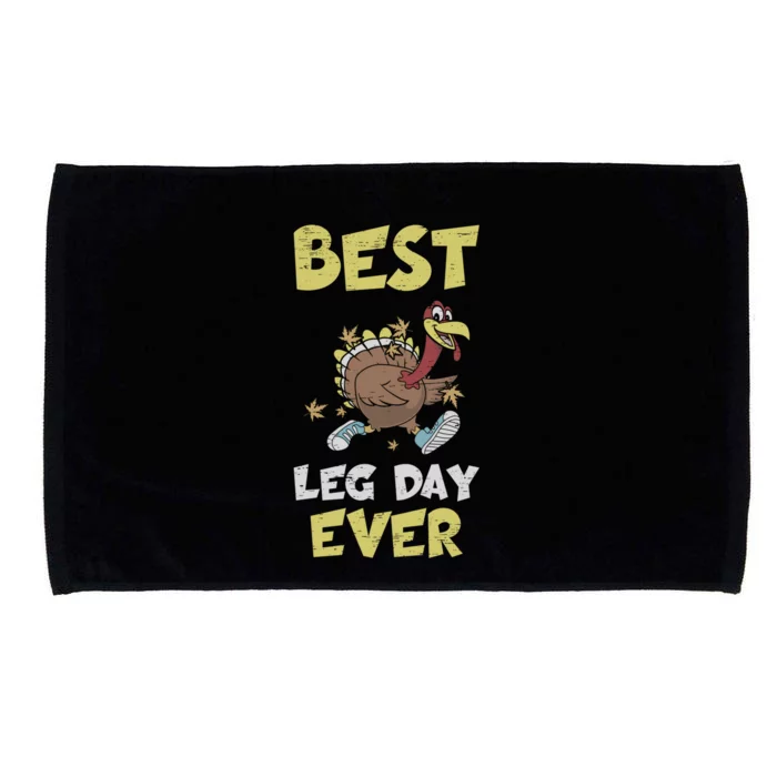 Best Leg Day Ever Apple Pie Gobble Celebration Gift Microfiber Hand Towel