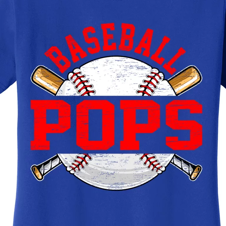 Baseball Lover Design For Fathers Day Baseball Pops Cool Gift Women's T-Shirt