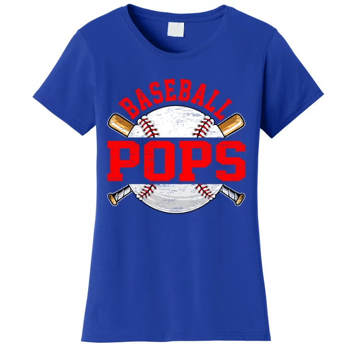 Baseball Lover Design For Fathers Day Baseball Pops Cool Gift Women's T-Shirt