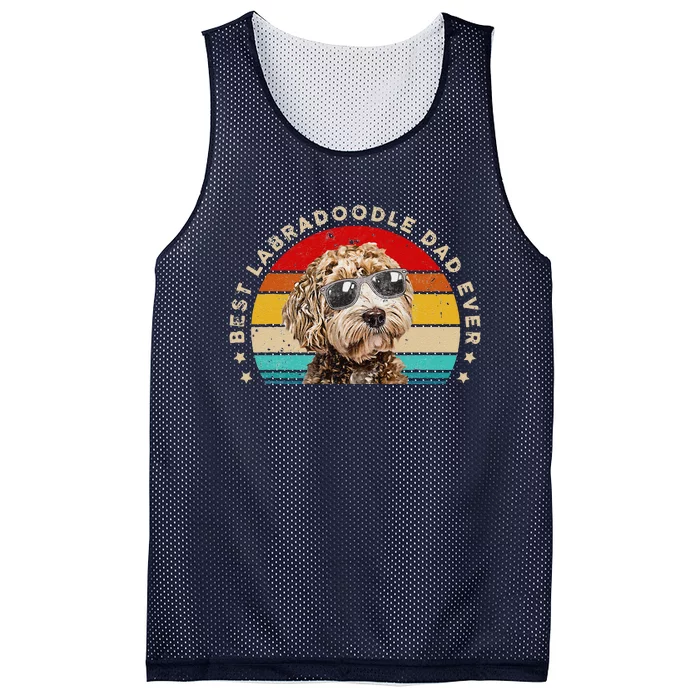 Best Labradoodle Dad Ever Father Day Retro Vintage Mesh Reversible Basketball Jersey Tank