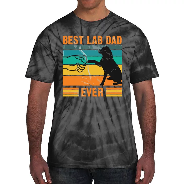 Best Lab Dad Ever Dog Lover Fathers Day Gift Tie-Dye T-Shirt