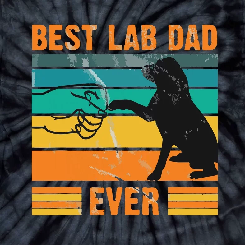 Best Lab Dad Ever Dog Lover Fathers Day Gift Tie-Dye T-Shirt