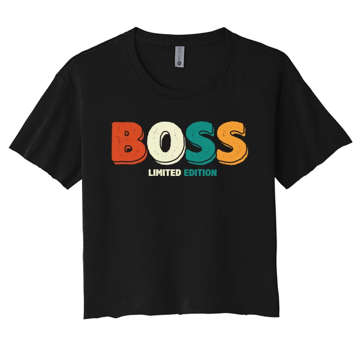 Boss Limited Edition Vintage Women's Crop Top Tee