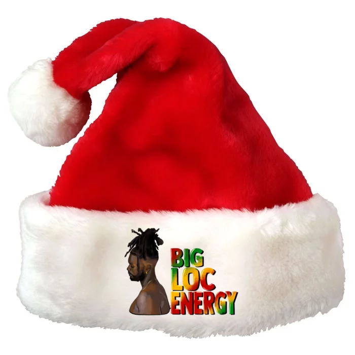 Big Loc Energy Afro Black Junenth 1865 Black History Gift Premium Christmas Santa Hat