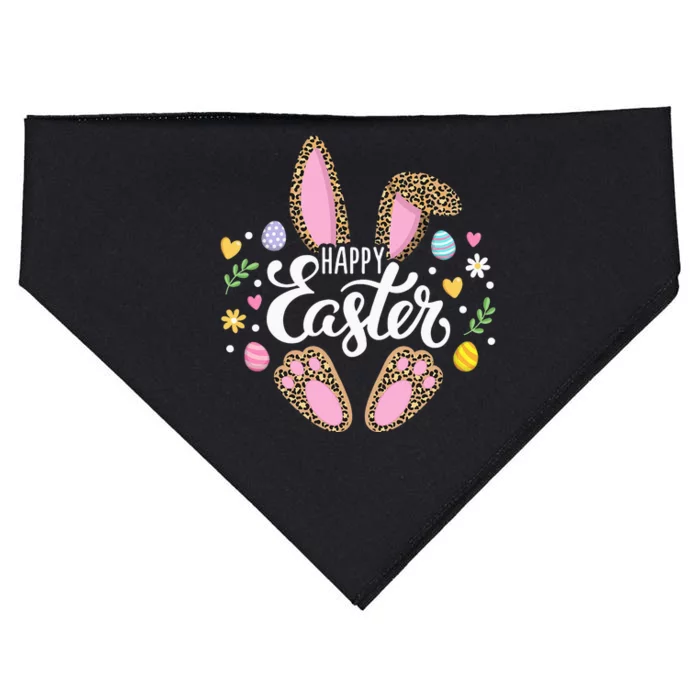 Bunny Leopard Easter Egg Hunt Happy Easter USA-Made Doggie Bandana