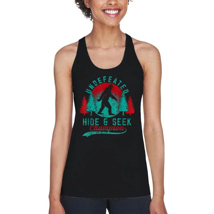 Bigfoot Limited Edition Undefeated Hide & Seek Sasquatch Women's Racerback Tank