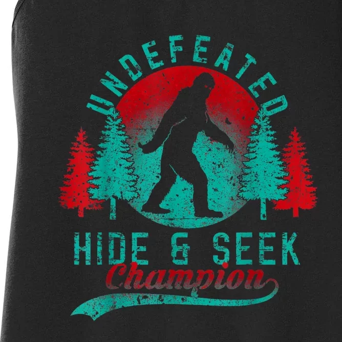 Bigfoot Limited Edition Undefeated Hide & Seek Sasquatch Women's Racerback Tank