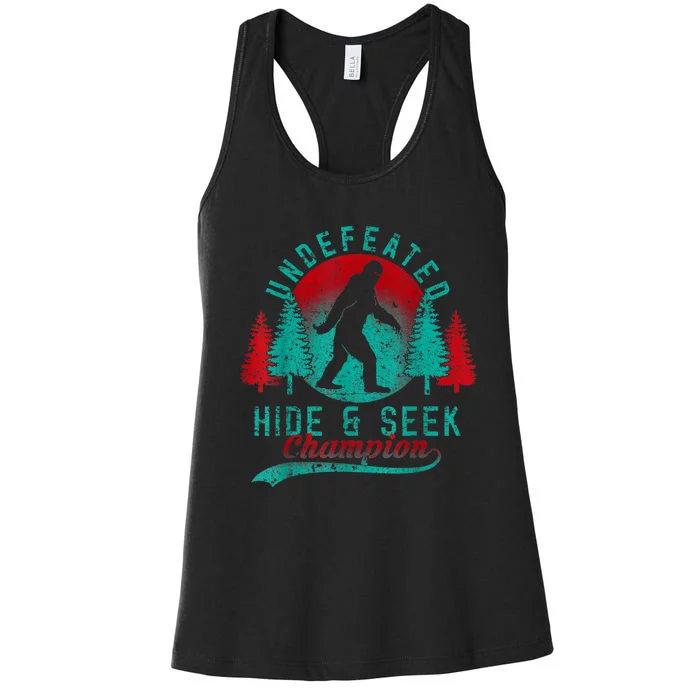 Bigfoot Limited Edition Undefeated Hide & Seek Sasquatch Women's Racerback Tank