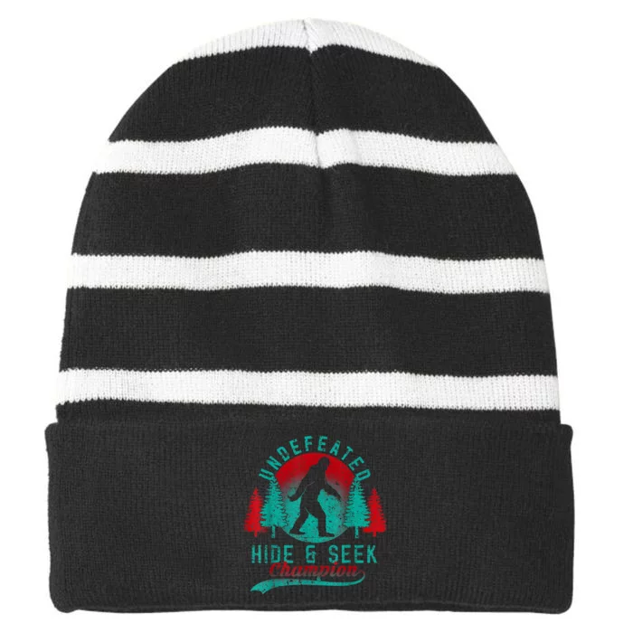 Bigfoot Limited Edition Undefeated Hide & Seek Sasquatch Striped Beanie with Solid Band