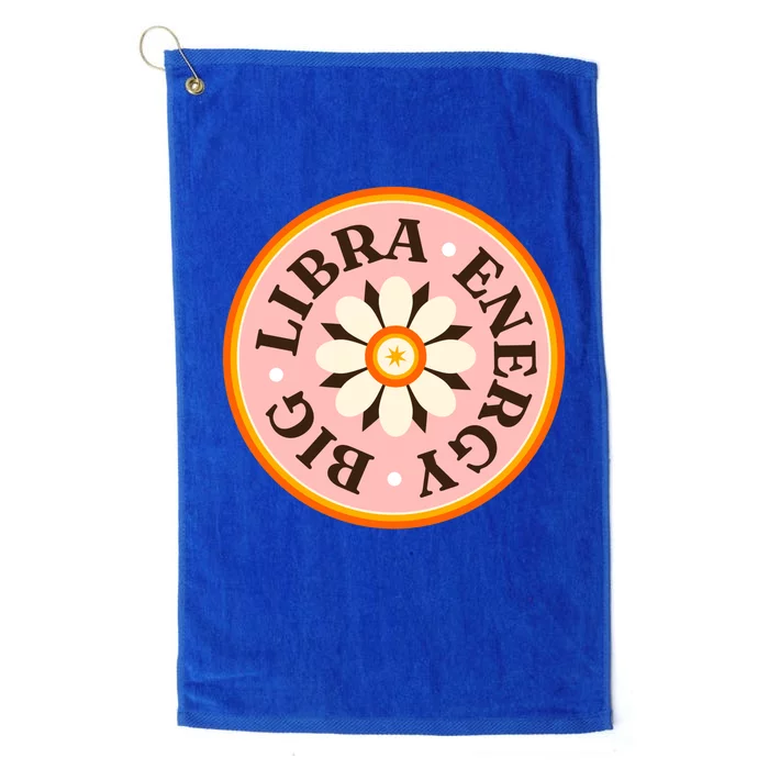 Big Libra Energy Zodiac Birthday Platinum Collection Golf Towel