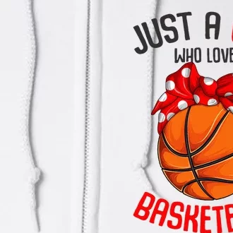 Basketball Lover Empowering Young in Sports Full Zip Hoodie