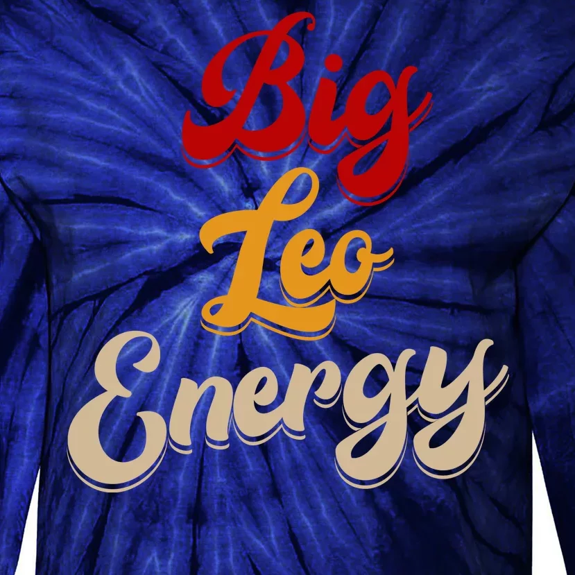 Big Leo Energy Women Horoscope Astrology Tie-Dye Long Sleeve Shirt