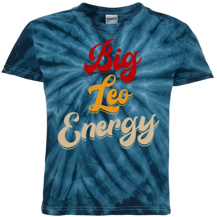 Big Leo Energy Women Horoscope Astrology Kids Tie-Dye T-Shirt