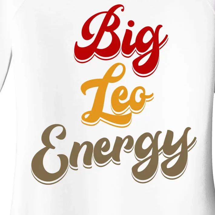 Big Leo Energy Women Horoscope Astrology Women's Perfect Tri Tunic Long Sleeve Shirt