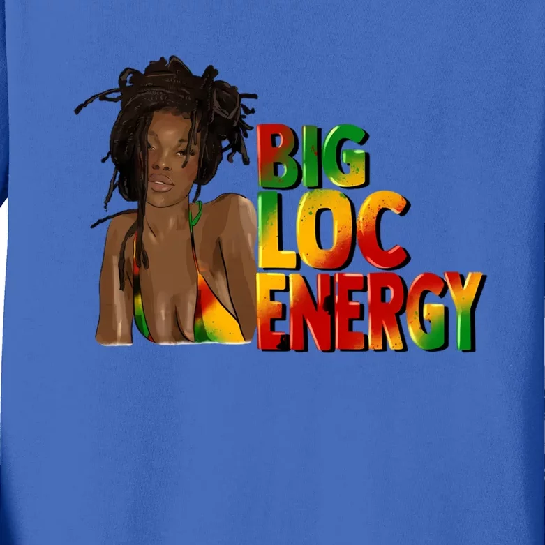 Big Loc Energy Melanin Afro Black Junenth 1865 Gift Kids Long Sleeve Shirt