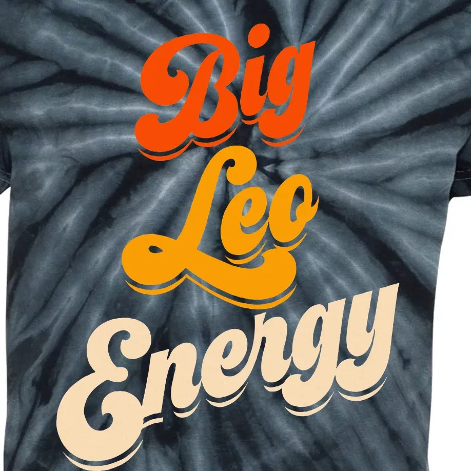 Big Leo Energy Leo Horoscope Astrology Kids Tie-Dye T-Shirt