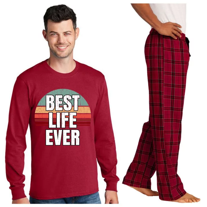 Best Life Ever Gift Vintage Retro Design Jw Broadcasting Meaningful Gift Long Sleeve Pajama Set