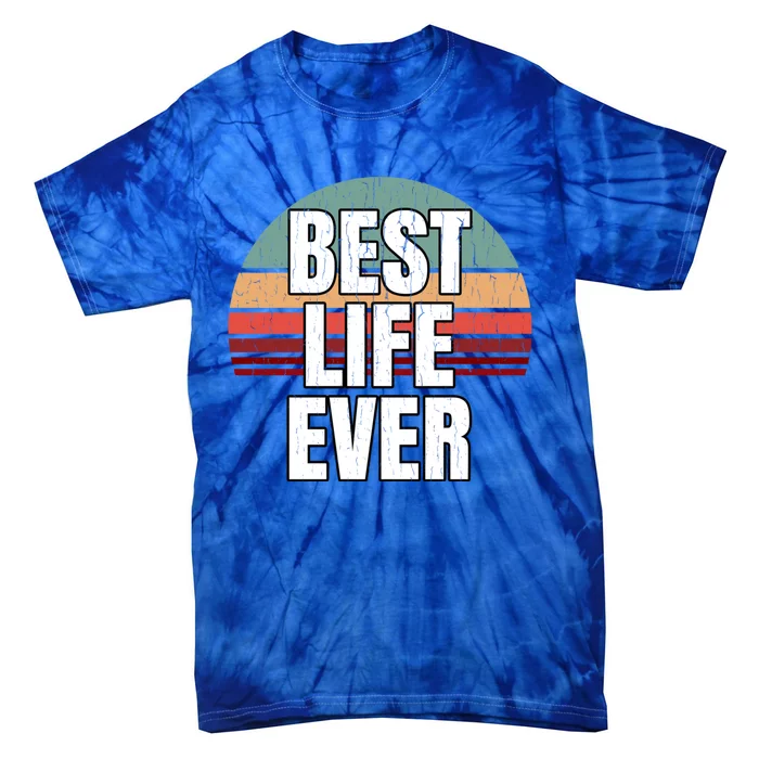 Best Life Ever Gift Vintage Retro Design Jw Broadcasting Great Gift Tie-Dye T-Shirt