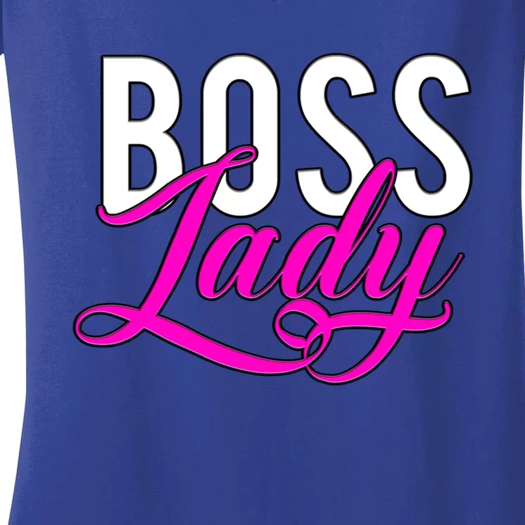 Boss Lady Entrepreneur Business Saying Cute Gift Women's V-Neck T-Shirt