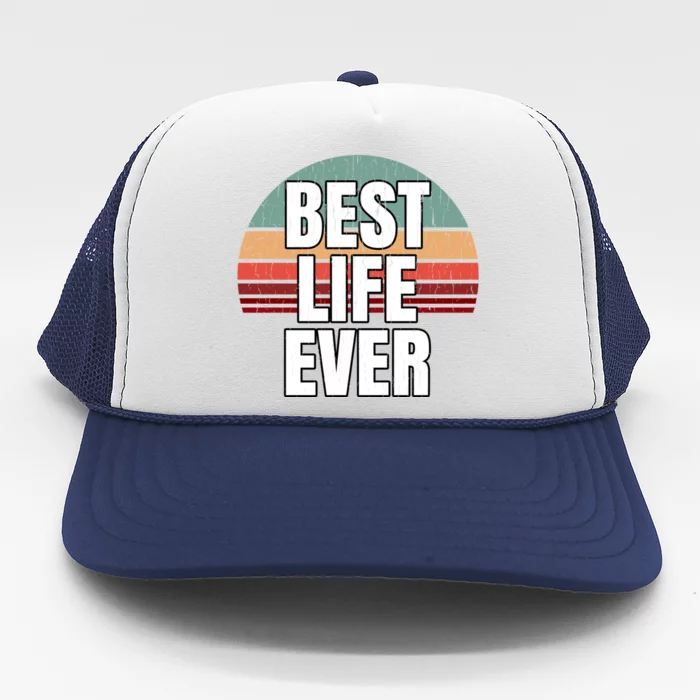 Best Life Ever Gift Vintage Retro Design Jw Broadcasting Trucker Hat