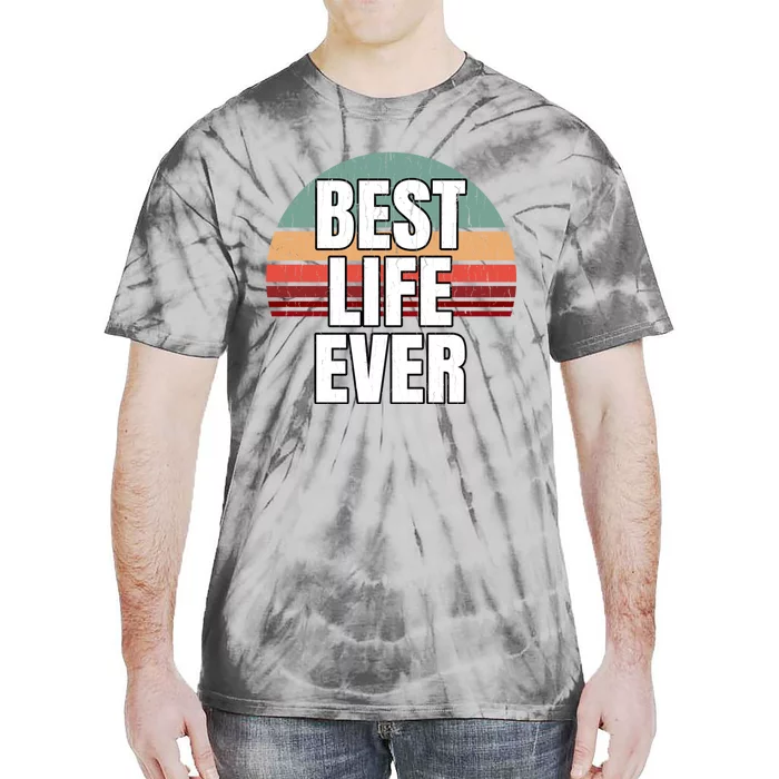 Best Life Ever Gift Vintage Retro Design Jw Broadcasting Tie-Dye T-Shirt