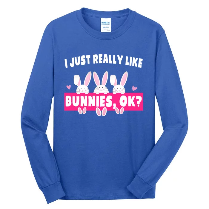 Bunny Lover Easter Mom Cute Bunnies Gift Tall Long Sleeve T-Shirt