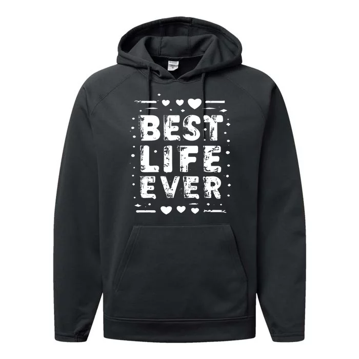 Best Life Ever Vintage Performance Fleece Hoodie