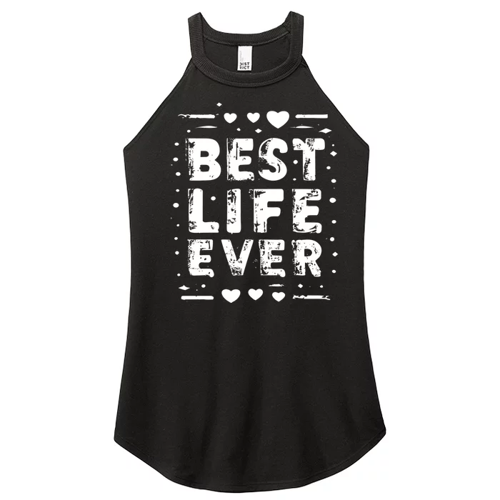 Best Life Ever Vintage Women’s Perfect Tri Rocker Tank