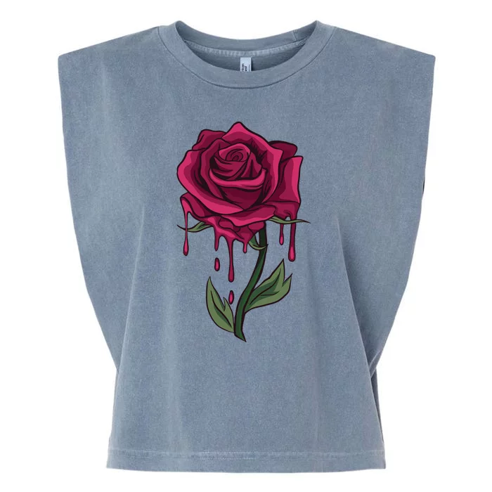 Bleeding Rose Garment-Dyed Women's Muscle Tee