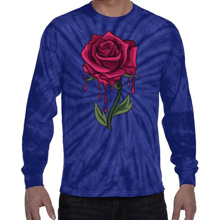 Bleeding Rose Tie-Dye Long Sleeve Shirt