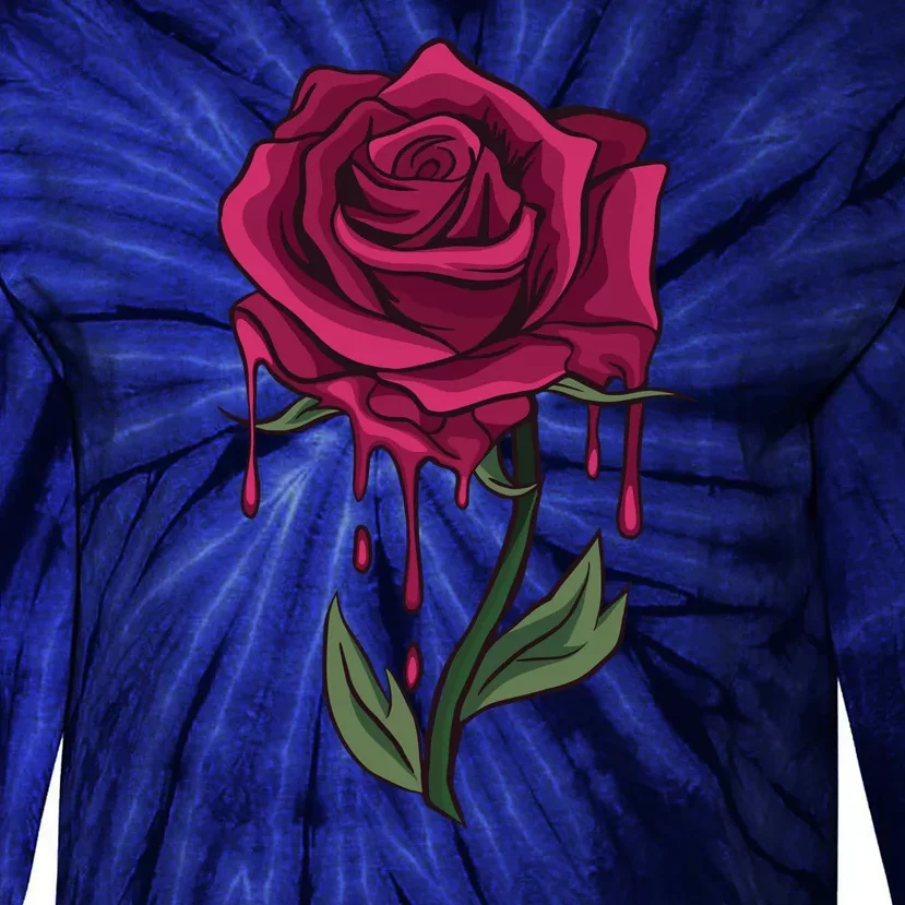 Bleeding Rose Tie-Dye Long Sleeve Shirt