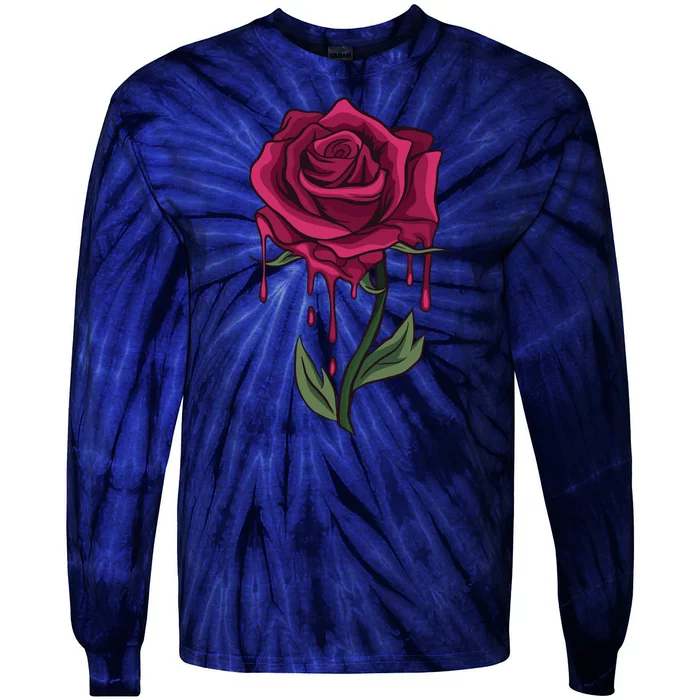 Bleeding Rose Tie-Dye Long Sleeve Shirt