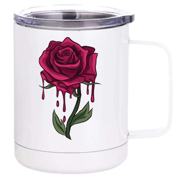 Bleeding Rose Front & Back 12oz Stainless Steel Tumbler Cup