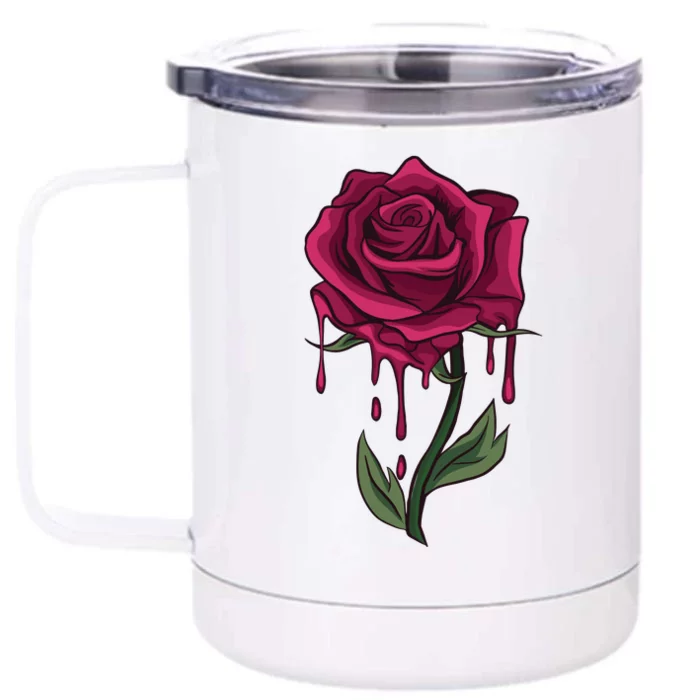 Bleeding Rose Front & Back 12oz Stainless Steel Tumbler Cup