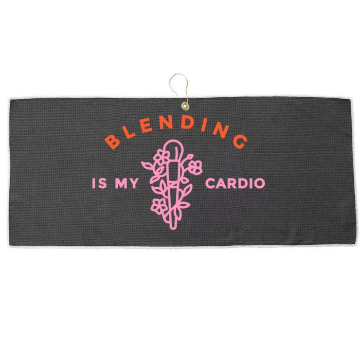 Blending Is My Cardio Large Microfiber Waffle Golf Towel