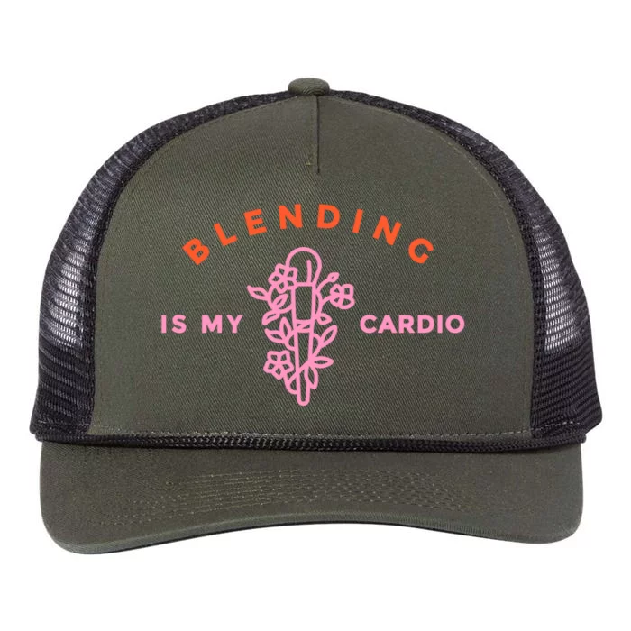 Blending Is My Cardio Retro Rope Trucker Hat Cap